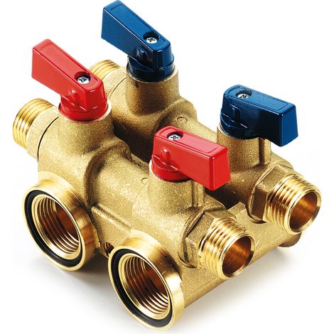 Collettore con chiave da 3/4 - 16 x 1/2 per ogiva teflon 2 vie
