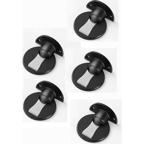 Butée Porte Magnétique Support Loquet Butoir Résistant5pcs,Noir 5pcs 304 Acier Inoxydable Métal Noir (1/5)