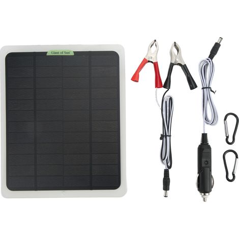 Kit de chargeur solaire portable 12V 20W, double sortie USB, mainteneur de batterie pour camping-car et bateau.