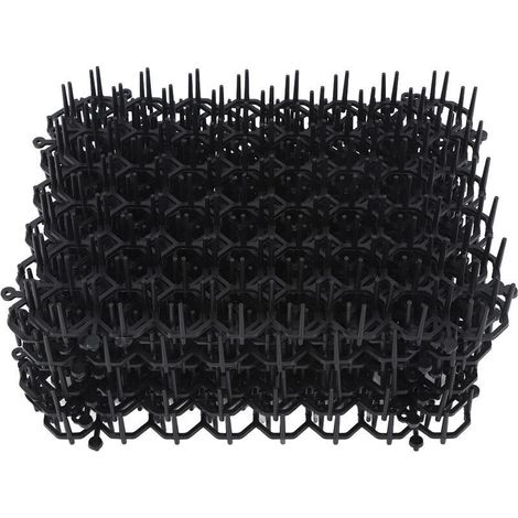 12 pièces tapis dissuasif pour chat réseau anti-chat chien intérieur extérieur répulsif formation tapis de pointe en plastique pour éloigner les chats chiens protéger les plantes (1/4)