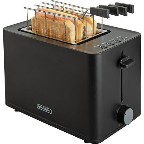 Toaster bourgini con Sandwichzubehör schwarz 140402