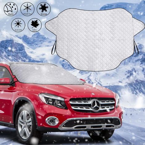 Pare-Brise Repliable Couverture de Voiture Imperméable avec Magnétiques Protection pour Pare-Soleil Anti-Givre Pare-Brise Avant Les Rayons UV, Chaleur et la Neige Glace (183 116cm) (1/5)