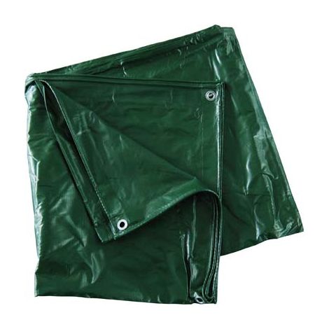 TELONE OCCHIELLATO PVC PESANTE VERDE EFFE  GR/MQ 540 MT 5X6