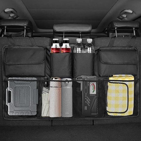 Organisateur de coffre avec 8 poches, 89,5x36 cm, rangement pour SUV, voiture et camion (1/5)