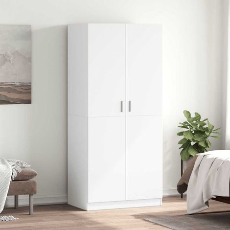 Kleiderschrank Weiß 80x52x180 cm Holzwerkstoff