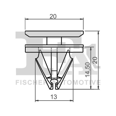 Clip, enjoliveur FA1 13-40026.10 CITROËN 11610926 1222281 5264089 5270438