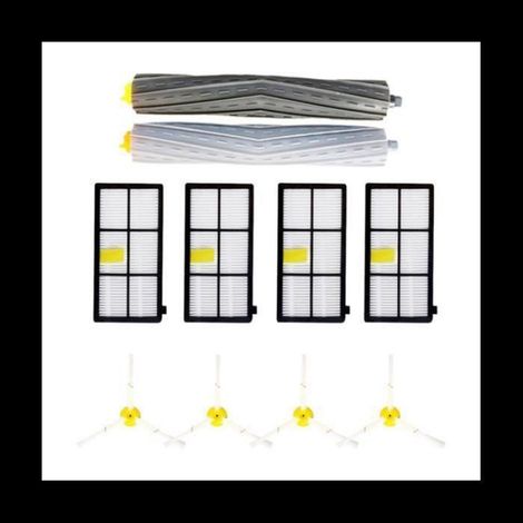 Pour IRobot Roomba Kit de PièCes SéRie 800 860 865 866 870 871 880 885 886 890 900 960 980 Brosse LatéRale Principale Filtre Hepa (1/4)