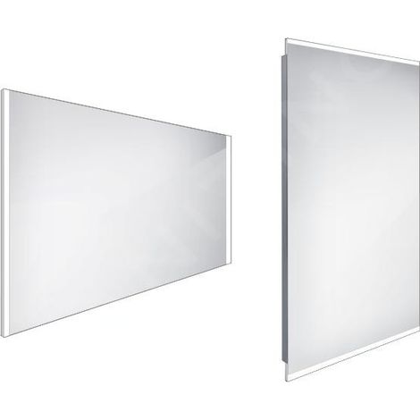 Nimco - Miroir avec éclairage LED, 100x70 cm, aluminium ZP 11004 (1/3)