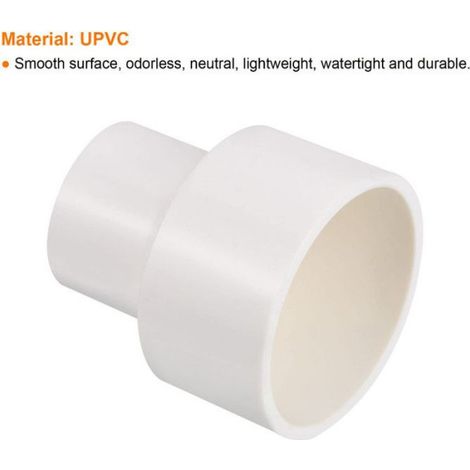 Raccord Réducteur - PVC - 50x32mm - Droit - Blanc - 3 Pièces (1/5)