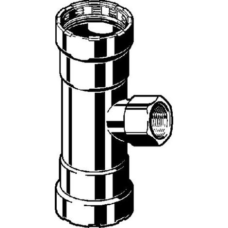 Viega Té en S Megapress, DN 50, Rp 3/4 acier non allié, revêtement zinc-nickel modèle 4317.2, 770334