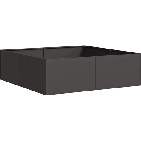 Maison Exclusive - Fioriera Nera 100x100x30 cm in Acciaio