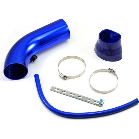Ortviai Kit d'admission froide universel pour voiture, tube en aluminium 76 mm, bleu (1/3)