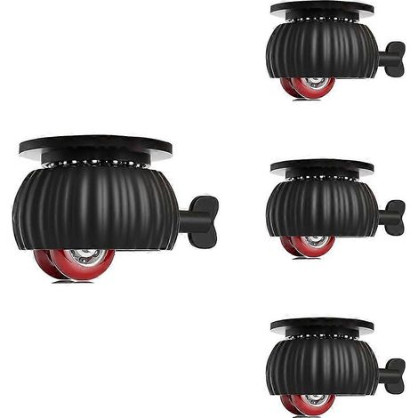 Set mit 4 selbstklebenden Rollen für Haushaltsgeräte, Mini-Lenkrollen mit Bremse, geräuschlose 360°-Drehrollen (1/5)