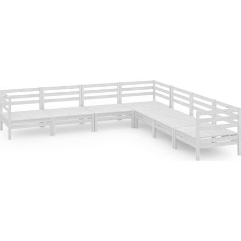 Maison Exclusive - Juego de muebles de jardín 7 piezas madera mac (1/5)