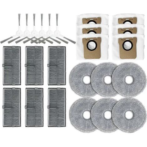 Pièces de rechange compatibles avec Xiaomi Mijia M30S D103CN : brosse latérale, filtre HEPA, chiffon et sac à poussière. (1/5)