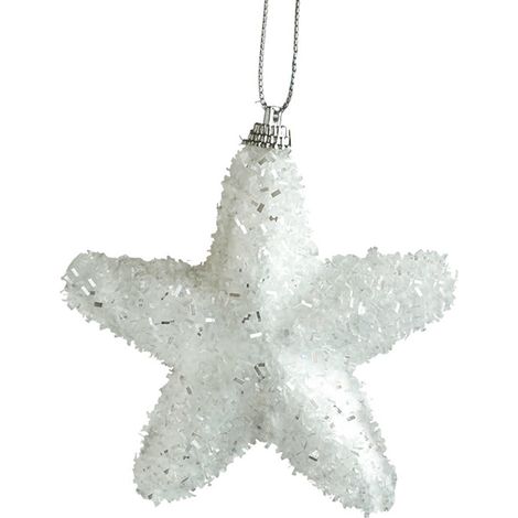 Boule De Noel En Mousse - Blanc - 10 X 10 Cm - Avec Cordon Intégré - Décoration De Sapin De Noël - 1 Pièce (1/5)