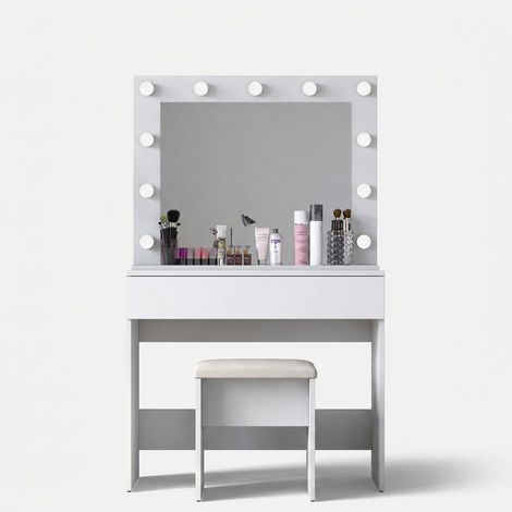Tocador de maquillaje con espejo y luces para dormitorio Aether (1/4)
