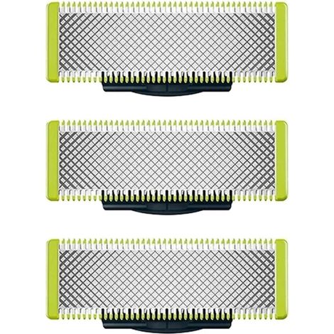 Lames de rechange pour rasoirs/tondeuses électriques, compatibles avec OneBlade, pour tailler, coiffer et raser, paquet de 3. (1/5)