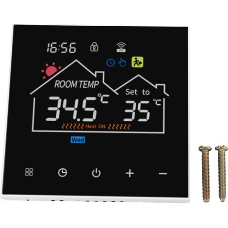 Termostato digitale intelligente con touchscreen LCD a colori programmabile per caldaia a riscaldamento idronico, versione WiFi (controllo vocale Yandex Alice, SmartThings, protocollo di comunicazione