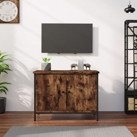 TV-Schrank mit Türen Räuchereiche 60x35x45 cm Holzwerkstoff