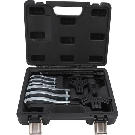 10-Piece 2 & 3 Jaw Ratchet Puller Set, Dual Purpose External/Internal Gear Bearing Flywheel Pulley Removal Tool for Tra (1/5)