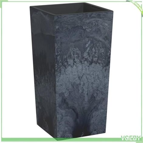 Jardinière - FAFEICY - 364694 - Anthracite - Aspect béton - Intérieur plastique amovible 49L (1/5)
