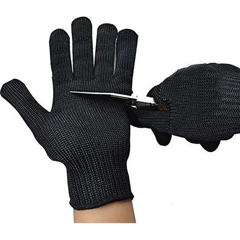 Gants de protection contre les coupures en fil d'acier inoxydable, couteaux de protection contre les coupures, gants de travail respirants (1/5)