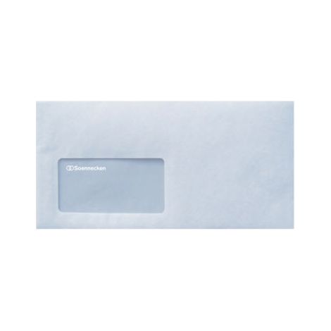 Briefumschlag Kompakt 235 x 125 mm (B x H) mit Fenster 75g/m² mit Selbstklebung Papier weiß 25 St./Pack. (1/4)