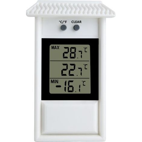 Thermomètre de jardin Thermomètre intérieur et extérieur Thermomètre de réfrigérateur, Thermomètre numérique pour serre,Thermomètre numérique avec min-max (1/5)
