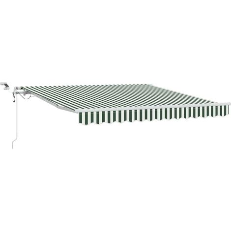 Maison Exclusive - Tenda Retrattile Verde e Bianco 300 x 250 cm