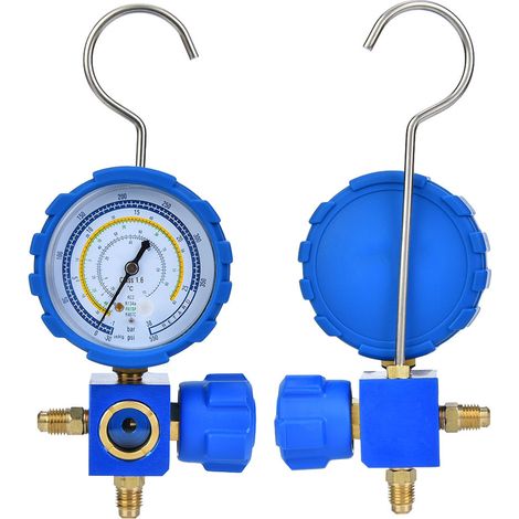 Manometer für Klimaanlagen, Niederdruck-Kältetechnik, mit Schauglas G1/4 (1/5)