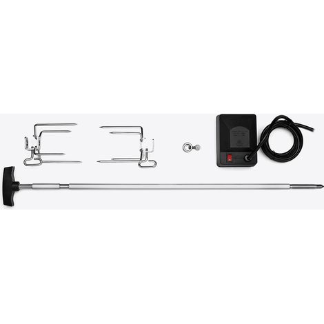 Rôtissoire barbecue à charbon – Moteur puissant pour rôtir jusqu'à 5,5 kg – Acier inoxydable – Compatible barbecue Napoléon Rodéo Pro