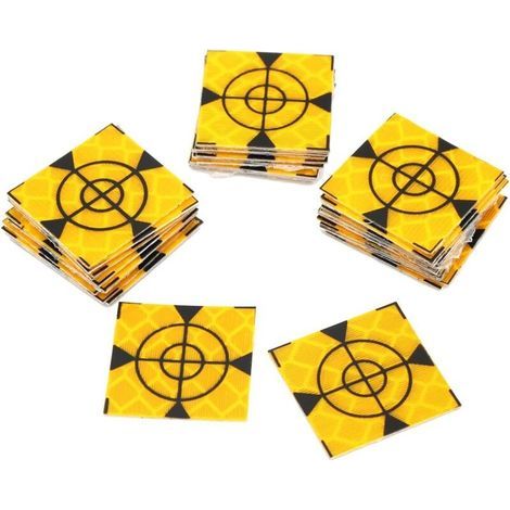50 Blatt reflektierendes Klebeband (20 x 20 mm), weit verbreitet im Ingenieurwesen. (1/4)