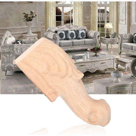 4 pieds de meuble sculptés pour table ou canapé, style européen (15 x 6 cm) (1/5)