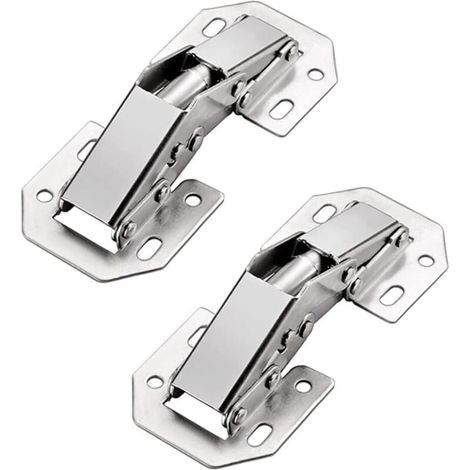 2 piezas de bisagras arqueadas ocultas de 90 grados para armarios de cocina/roperos, para paneles de puerta de 814 mm de grosor (1/5)