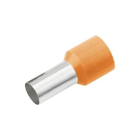 Cimco 187208 Embout simple d'extrémité de câble 0.5 mm² partiellement isolé orange 100 pc(s) Y013833