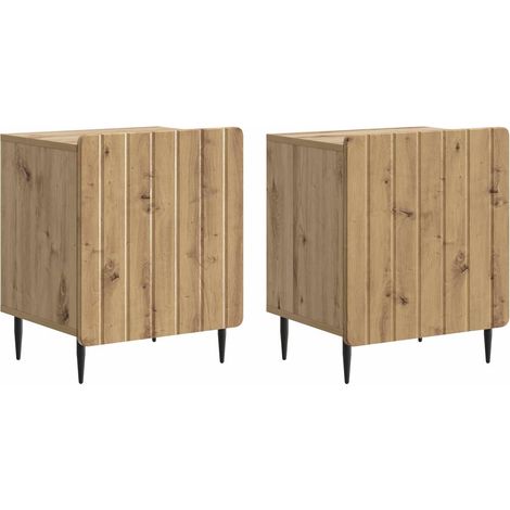 Bedside Cabinet 2 pcs Artisan Oak 43 x 34.5 x 52 cm vidaXL (1/5)