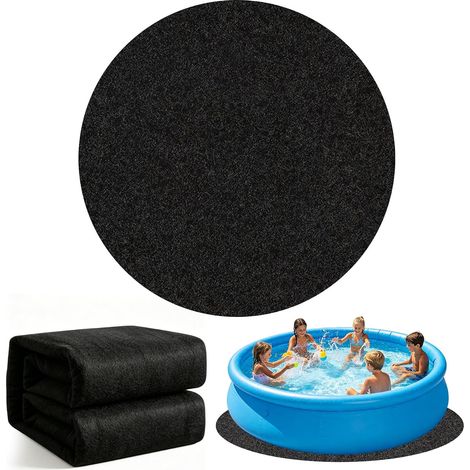 Tapis de Sol pour Piscine 4m Rond, Bâche de Protection en Géotextile 200g/m², Antidérapant et Absorbant l'eau pour Piscine Hors Sol, Pliable et Résistant pour Jacuzzi et Spa (1/5)