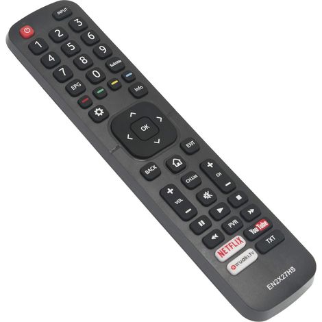 Télécommande de Remplacement - Télécommande pour Hisense TV H55M3300 H49M2600 H65N5300 HE40K3300 H40M3300 HE43K300UWTS HE65K5500UWTS H43M3000 HE50K3300 H75M7900 H55MEC3050 H55EA6000 (1/5)