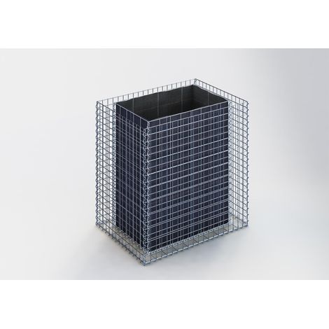 Gabiondeco - Jardinière Gabion. 100 cm x 100 cm x 70 cm (L x H x P). taille des mailles 5 x 5 cm. Épaisseur des parois 10 cm - Made in Germany
