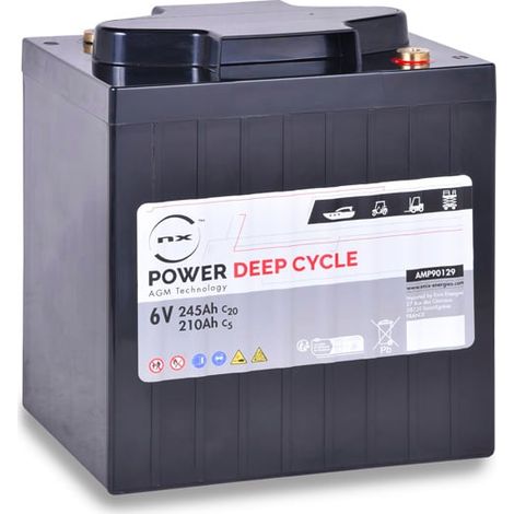 NX - Batterie traction NX Power Deep Cycle AGM 6V 245Ah M8-F (1/4)