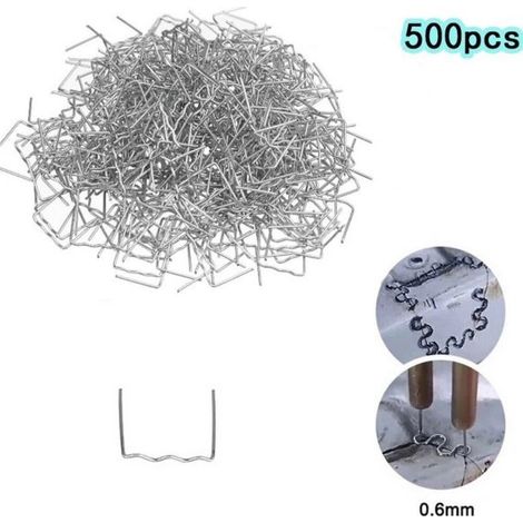 GRAFFETTE PUNTI METALLICI PER PISTOLA SALDATORE PLASTICA 500PZ 0.6MM - FLAT