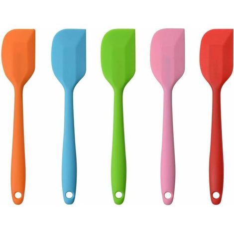 royaluxe - Spatule en silicone, ustensile en silicone, résistant à la chaleur, antiadhésif, non toxique, sans BPA, outil de pâtisserie, lot de 5