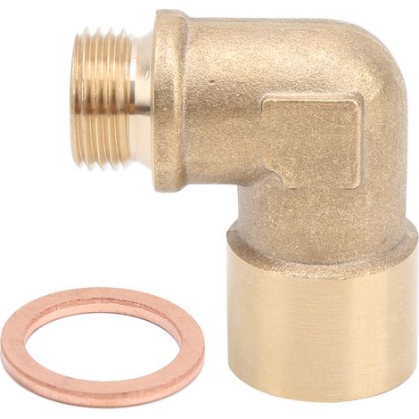 Rallonge de Capteur D'oxygène, 90 Degrés M18x1.5 Rallonge de Capteur D'oxygène Adaptateur D'entretoise D'extension en Laiton Accessoire de Voiture (1/5)