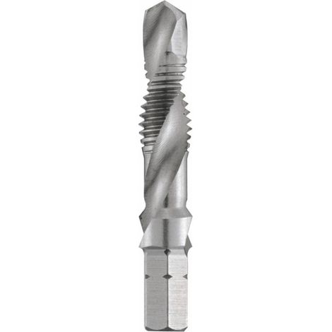 Taraud HSS Combiné Métrique ISO DIN 13 - 60° M6 x 1 x Lt. 44 x Lu. 32 x Q. 6.35 mm x Z4-6 P - Diamwood