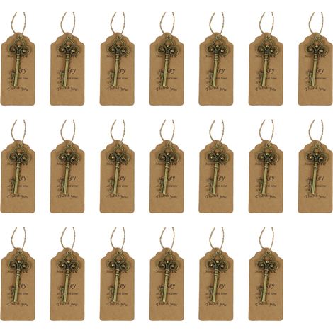 Ouvre-bouteilles Clé - En Alliage De Zinc Électroplaqé - Pour Mariage Fête Célébration - 20 Pièces (1/5)