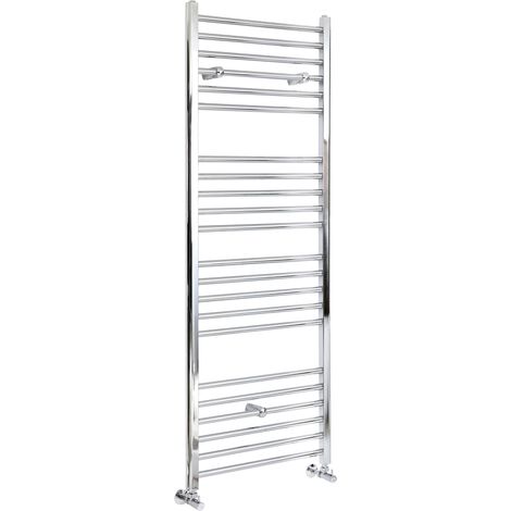 Milano Kent Chrome Straight Bar Heated Towel Rail Radiator - 1600mm x 400mm (1/4)