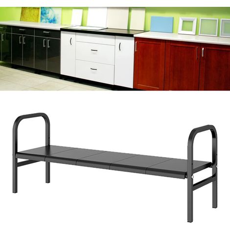 Ausziehbares Metallregal, moderne, robuste Konstruktion, Organizer für Schrank, Arbeitsplatte, Spüle, einlagig, 4 Teller (1/5)