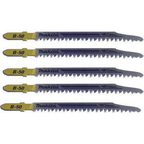 MAKITA B-06460 LOT DE 5 LAMES BOIS (B50) POUR SCIE SAUTEUSE (1/8)