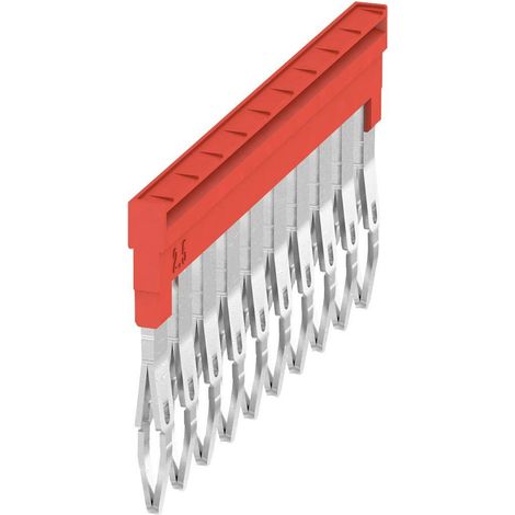 WEIDMÜLLER LOT DE 20 RACCORDS TRANSVERSAUX ZQV 2.5N/10 RD 2108910000 - ROUGE WEIDMULLER